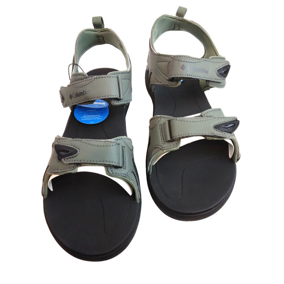 Columbia 2 Strap All Terrain Sandal Men’s Size 13 Gravel Black Hook & Loop